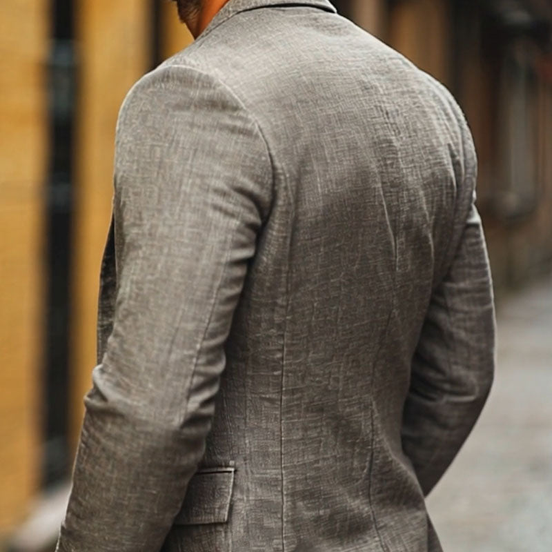 Men's Slim Fit Lightweight Autumn Blazer with Lapel Collar
