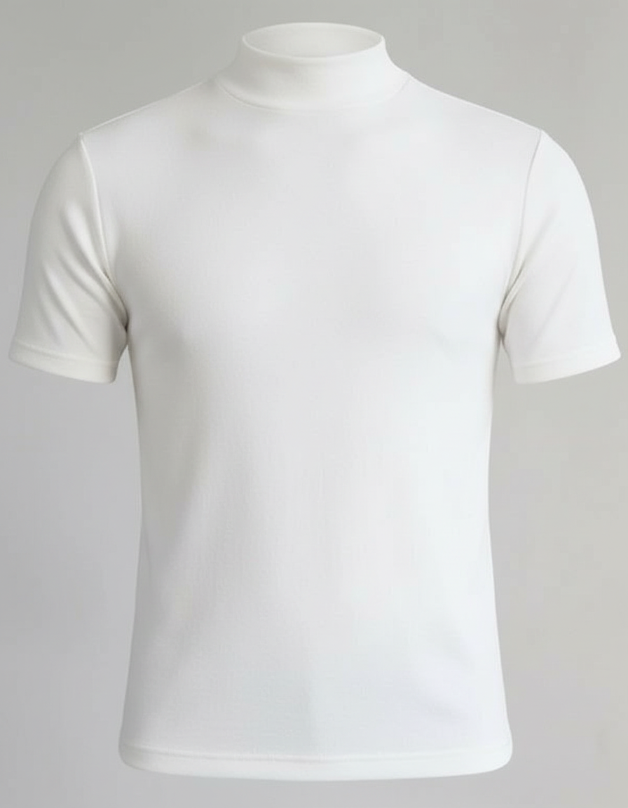 Men's Slim Fit Roll-Neck T-Shirt