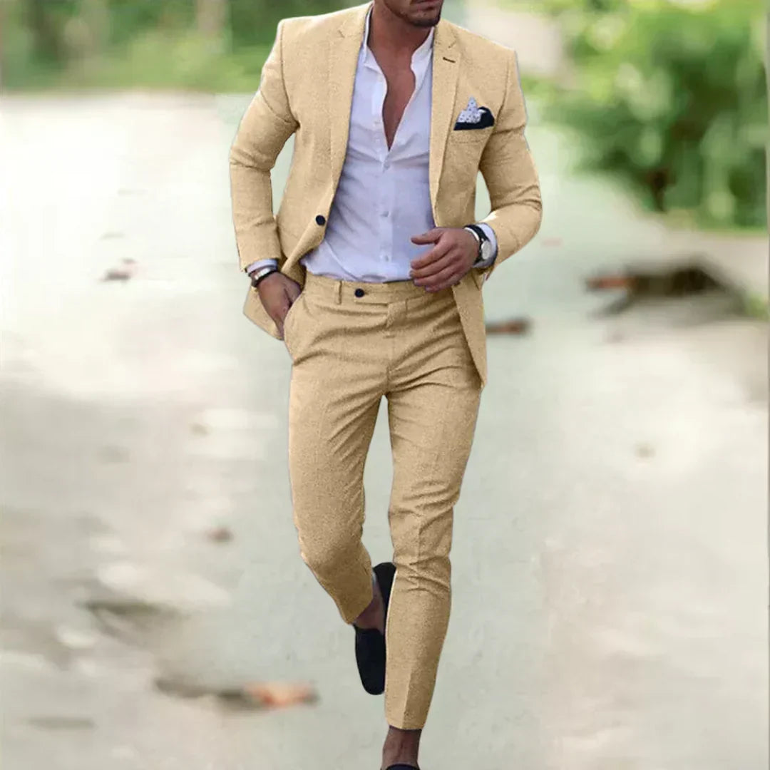 Men's Slim Fit Suit for Summer and Events