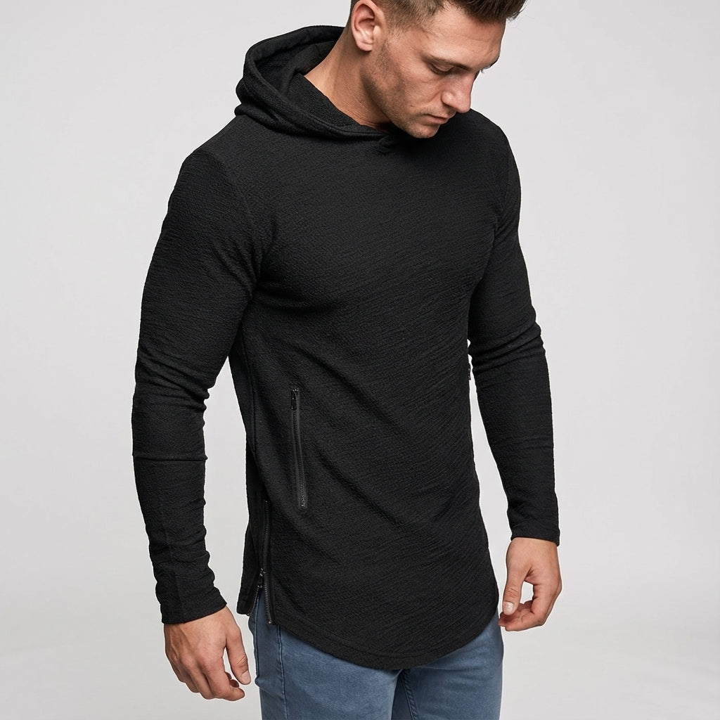 Men's Slim Fit Training Hoodie with Zipper
