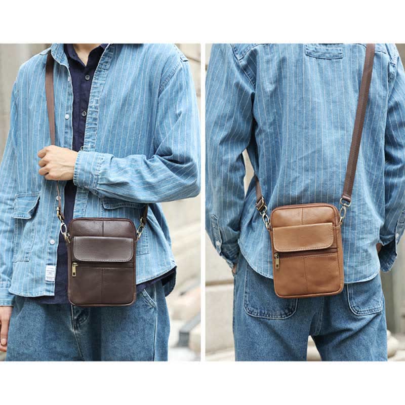 Men’s Small Shoulder Bag – Compact Crossbody with Adjustable Strap