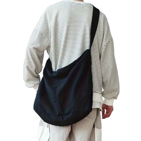 Men's Spacious Minimalist Shoulder Bag