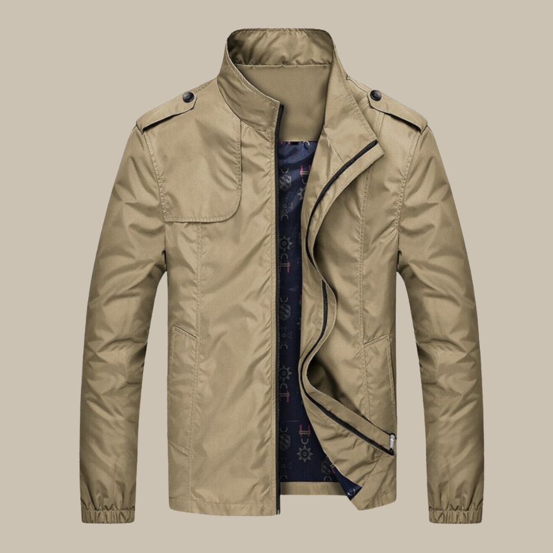 Men's Stand Collar Windbreaker Jacket