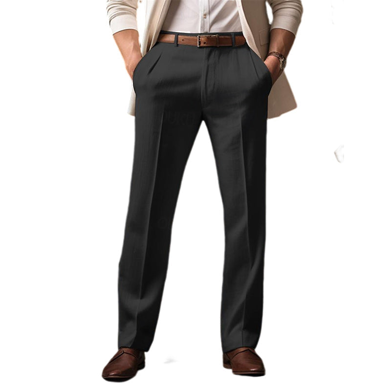 Men's Straight-Leg Casual Trousers