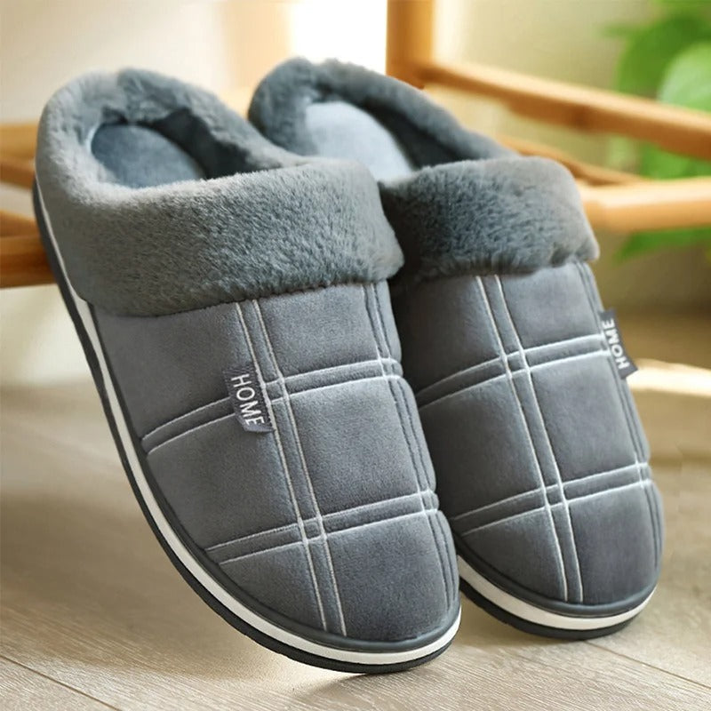 Men's Striped House Slippers