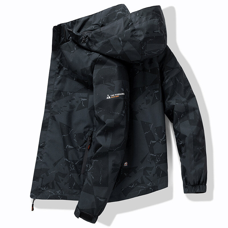 Men's Stylish Hooded Ski Jacket in a Sporty Design