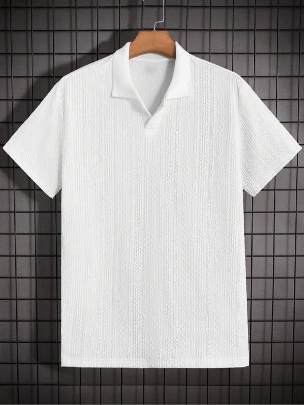Men's Textured Polo Shirt