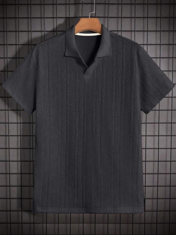 Men's Textured Polo Shirt