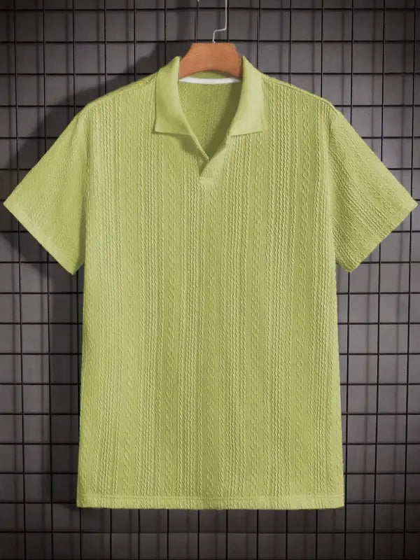 Men's Textured Polo Shirt
