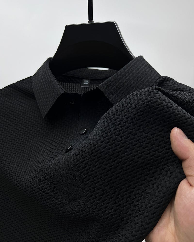 Men's Textured Polo Shirt – Elegant Texture & Classic Fit