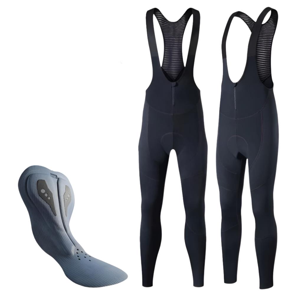 Men's Thermal Cycling Bib Tights with Padded Seat Cushion