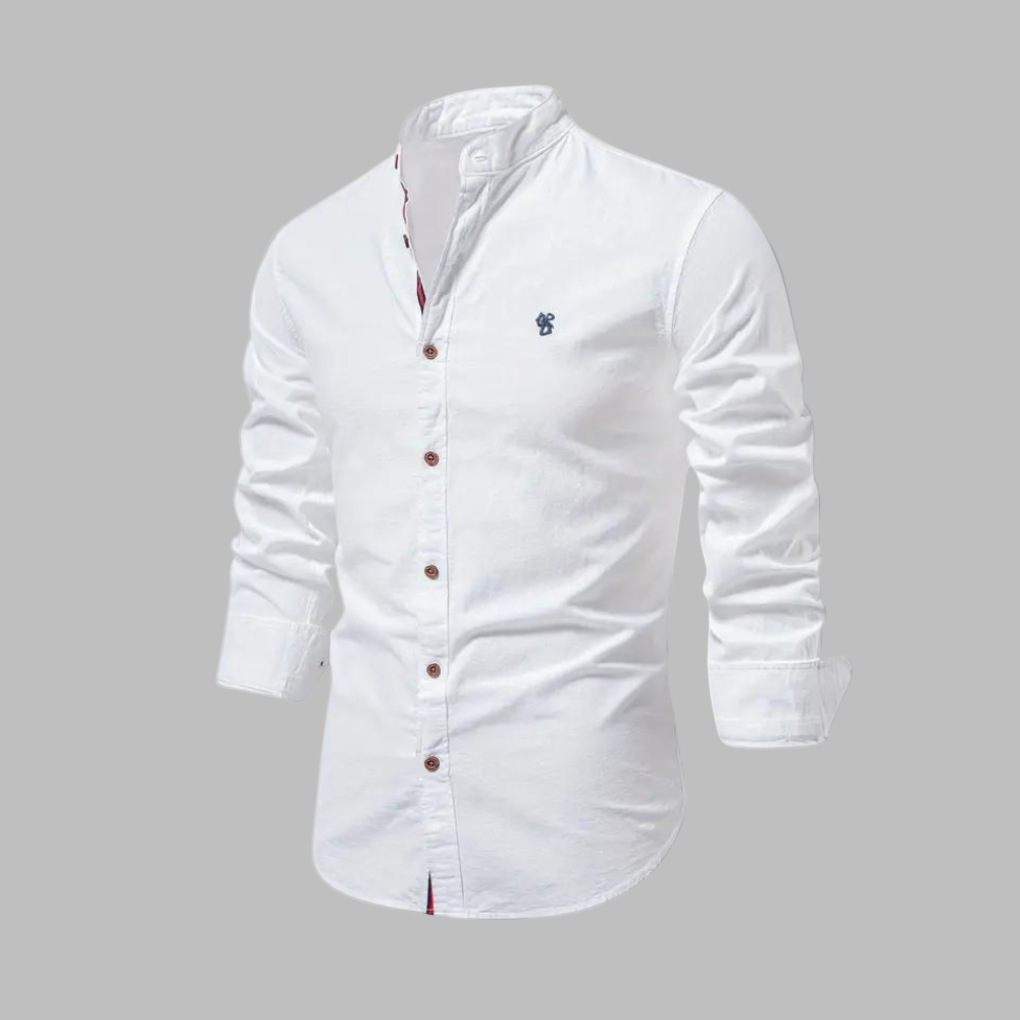 Men's Trendy Long-Sleeve Polo Shirt