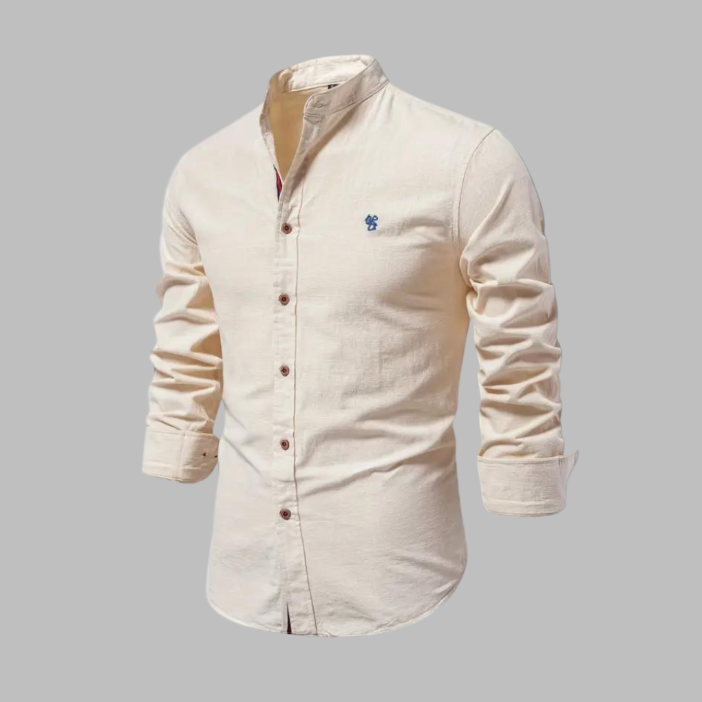 Men's Trendy Long-Sleeve Polo Shirt