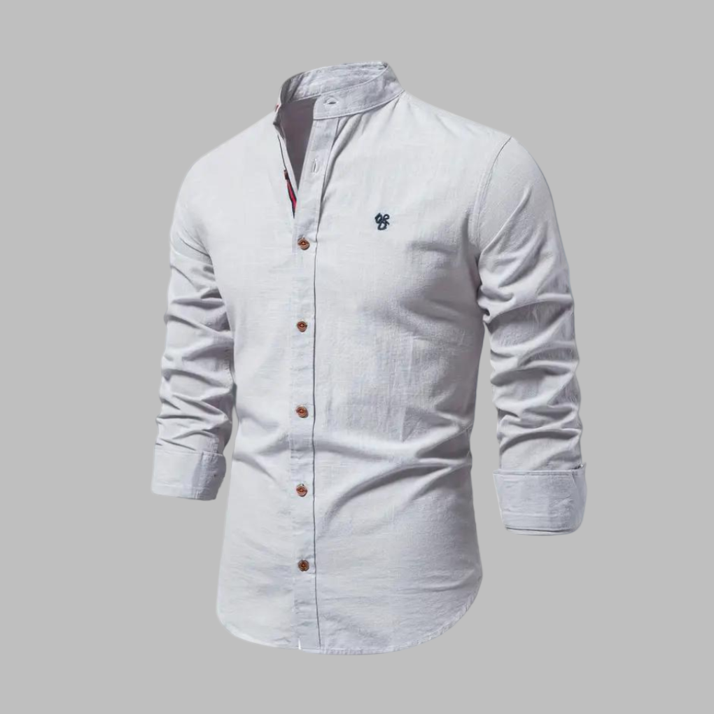 Men's Trendy Long-Sleeve Polo Shirt