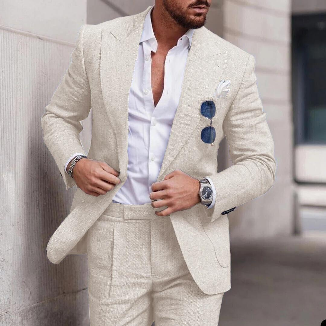 Men's Two-Piece Beach Wedding Suit