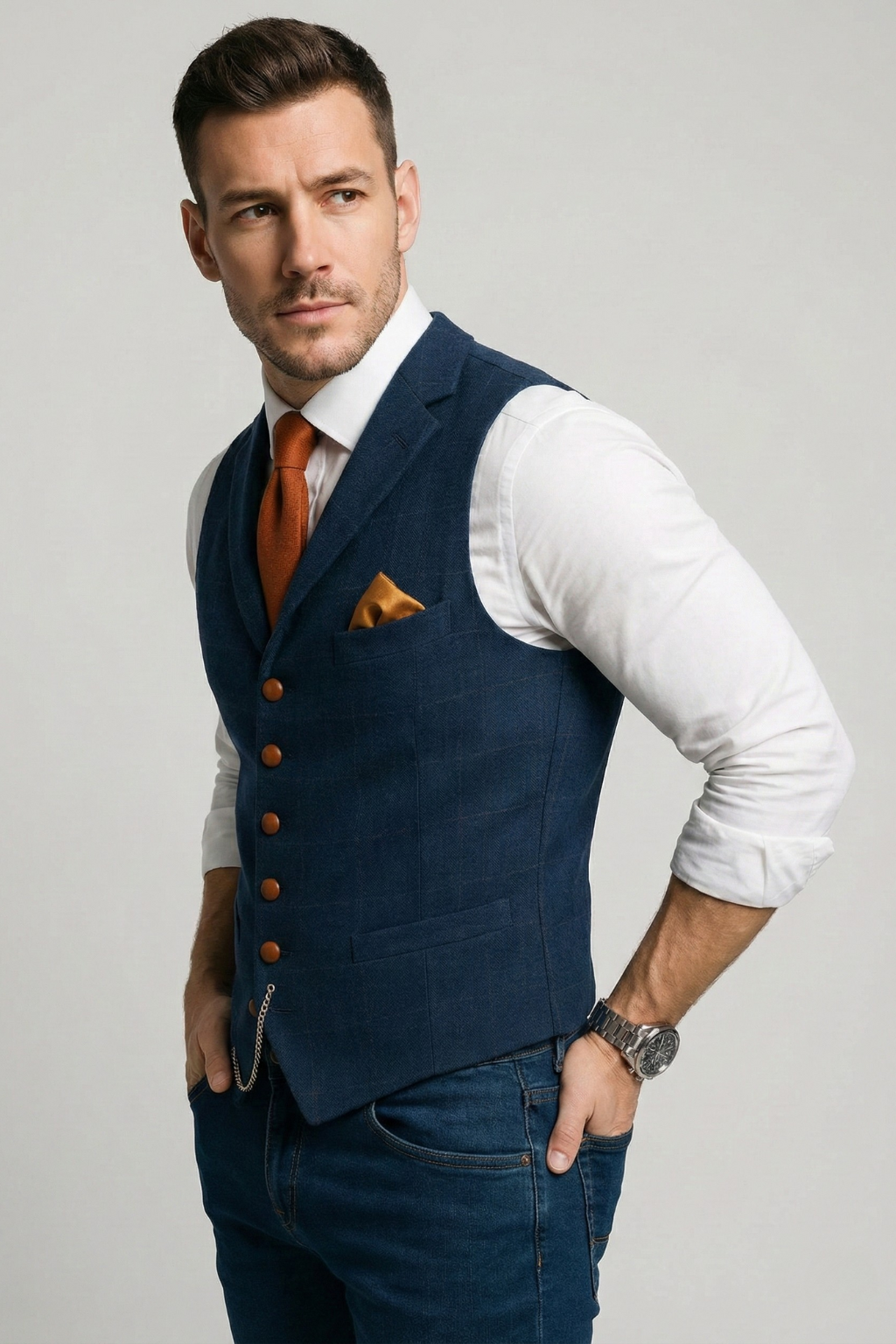 Men's V-Neck Waistcoat