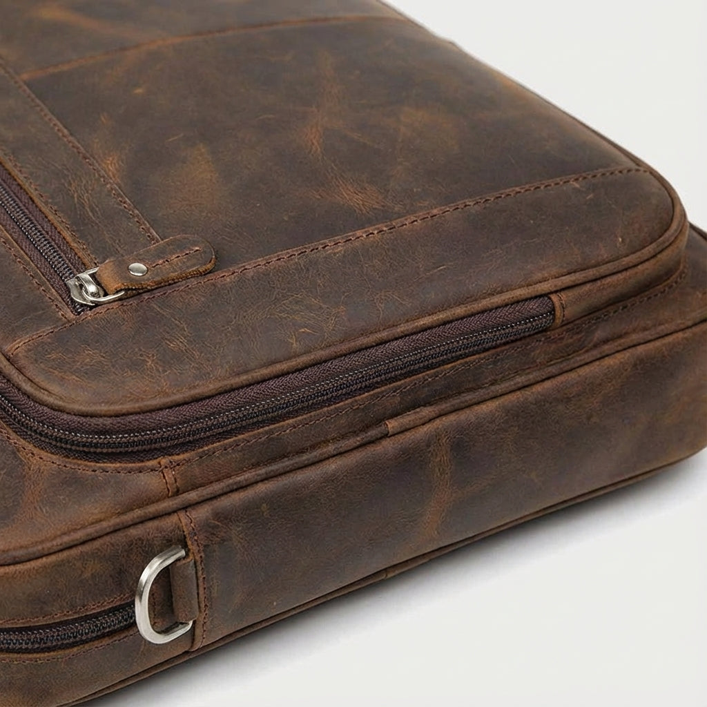 Men's Vintage Laptop Bag with Adjustable Strap