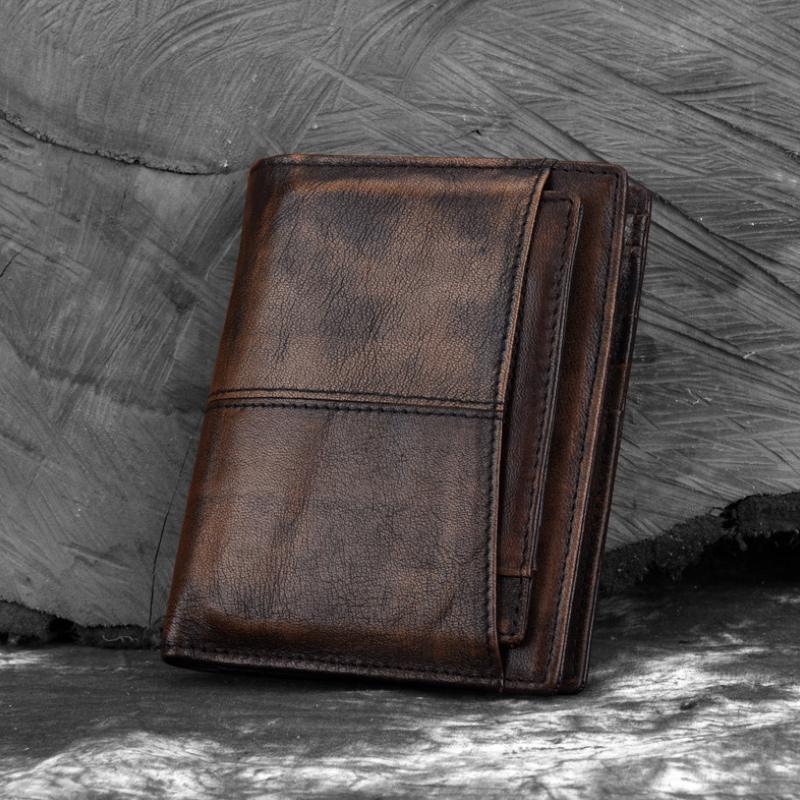 Men's Vintage Large-Capacity RFID Wallet