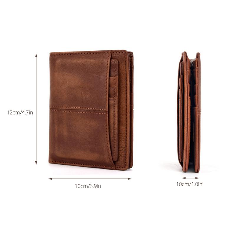 Men's Vintage Large-Capacity RFID Wallet