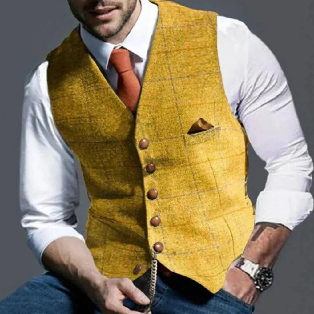 Men's Vintage Waistcoat – Classic Heritage Layered Style
