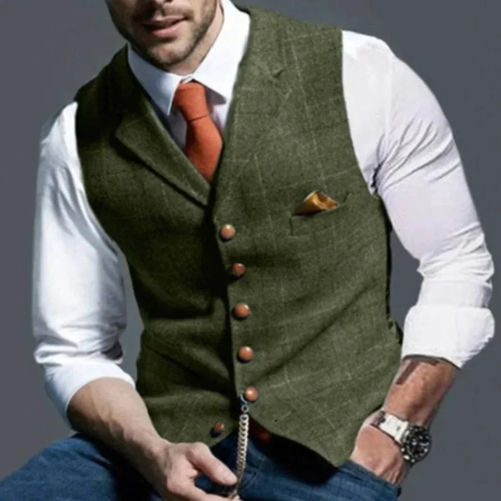 Men's Vintage Waistcoat – Classic Heritage Layered Style