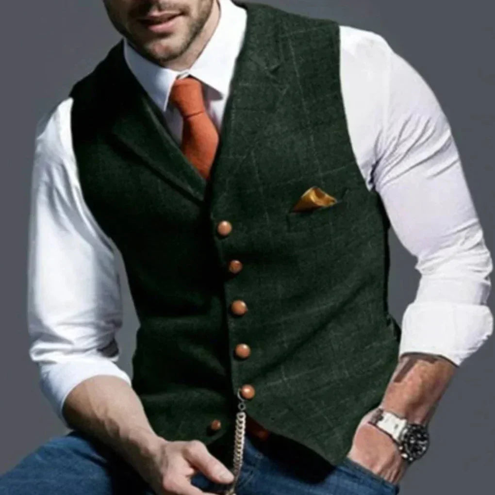 Men's Vintage Waistcoat – Classic Heritage Layered Style