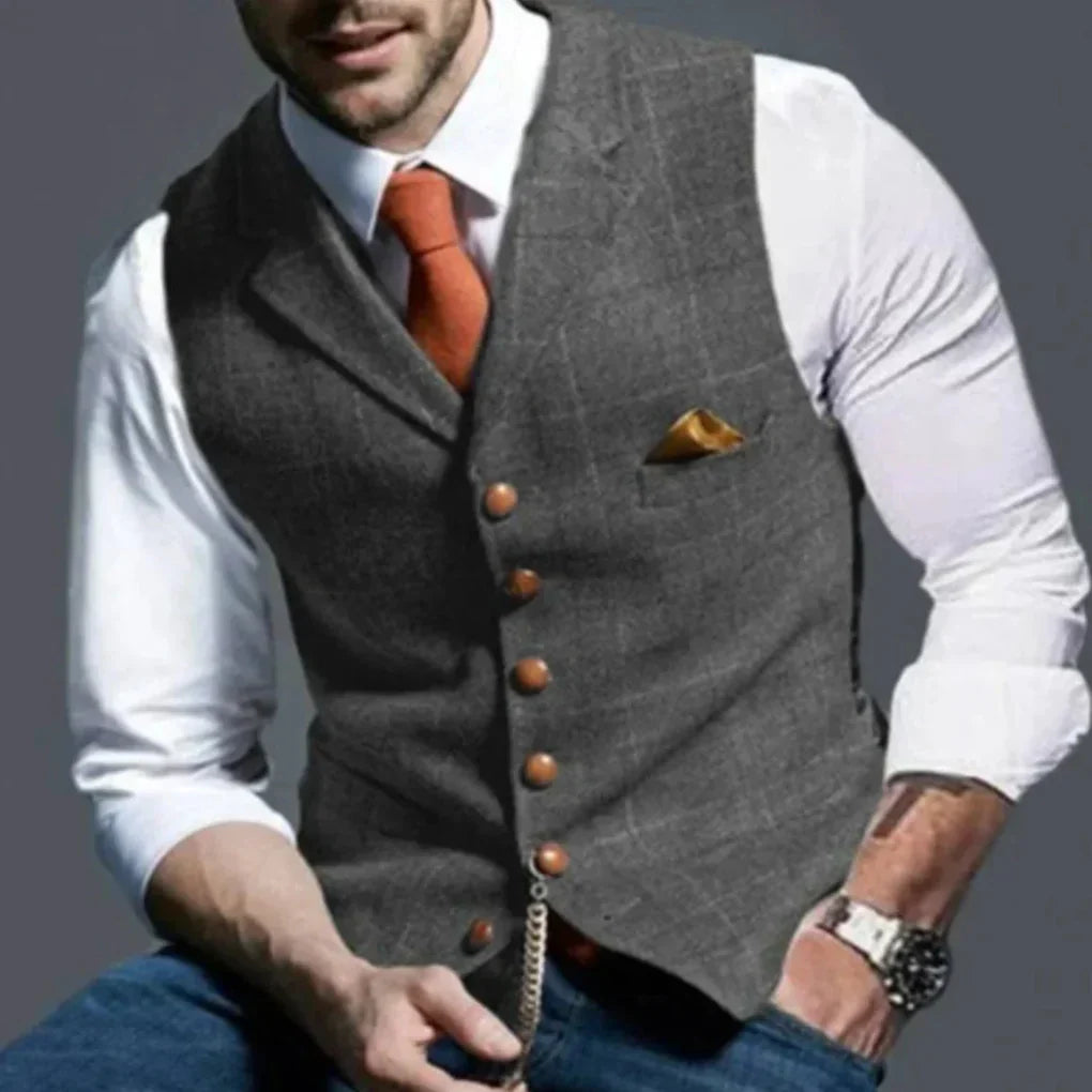 Men's Vintage Waistcoat – Classic Heritage Layered Style