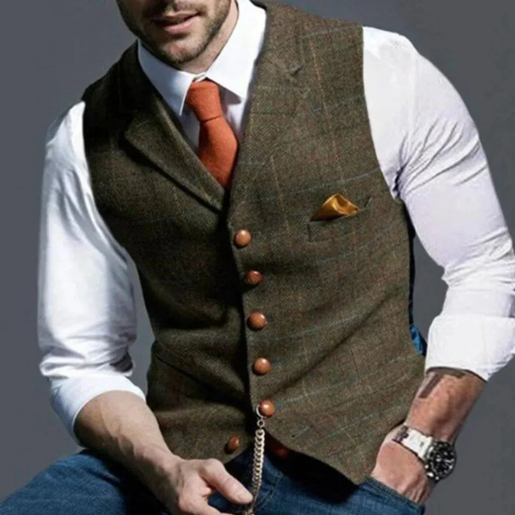 Men's Vintage Waistcoat – Classic Heritage Layered Style