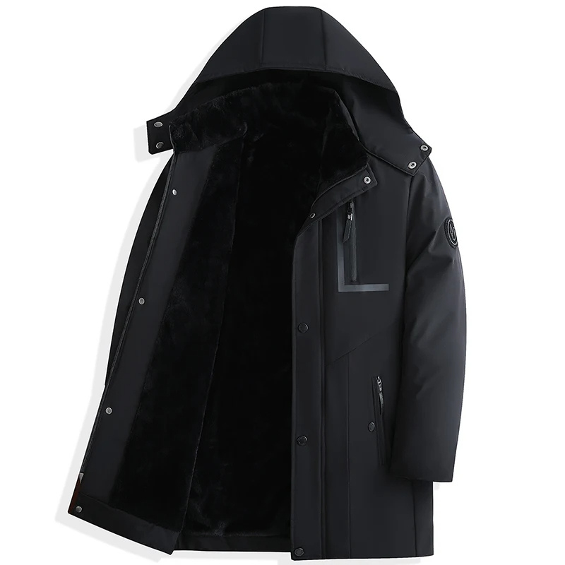 Men's Warm Winter Parka with Removable Hood
