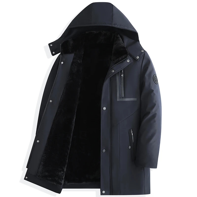 Men's Warm Winter Parka with Removable Hood