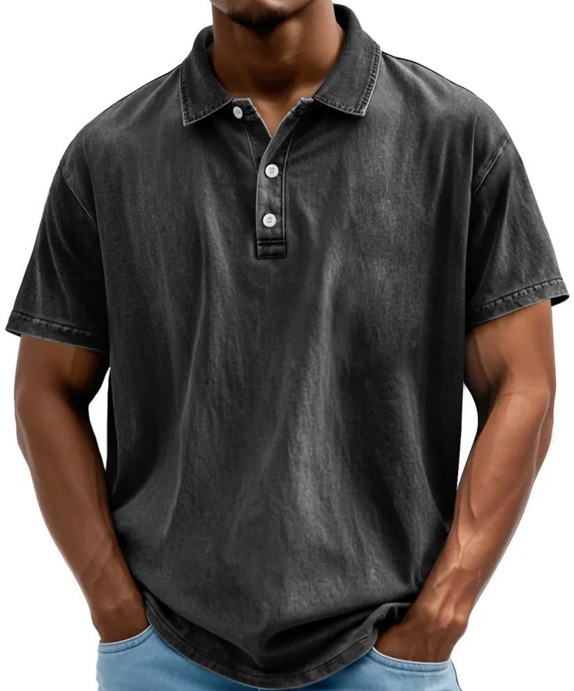 Men's Washed Polo Shirt