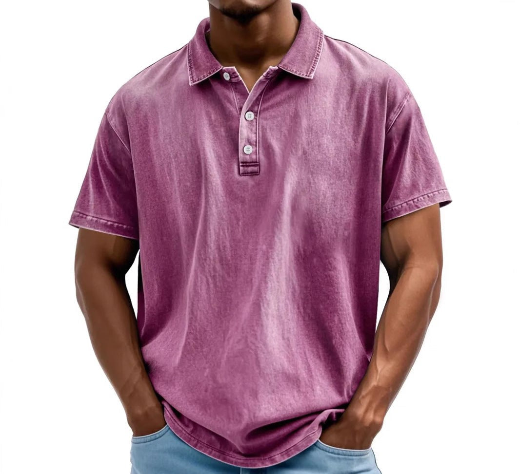 Men's Washed Polo Shirt