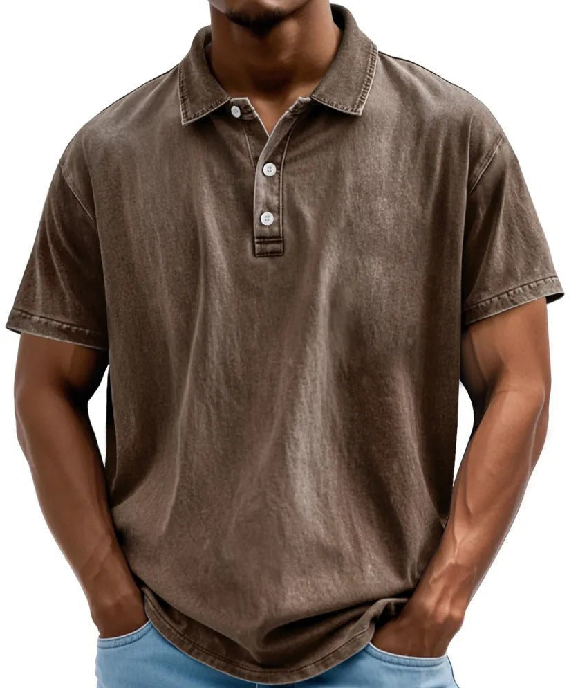 Men's Washed Polo Shirt