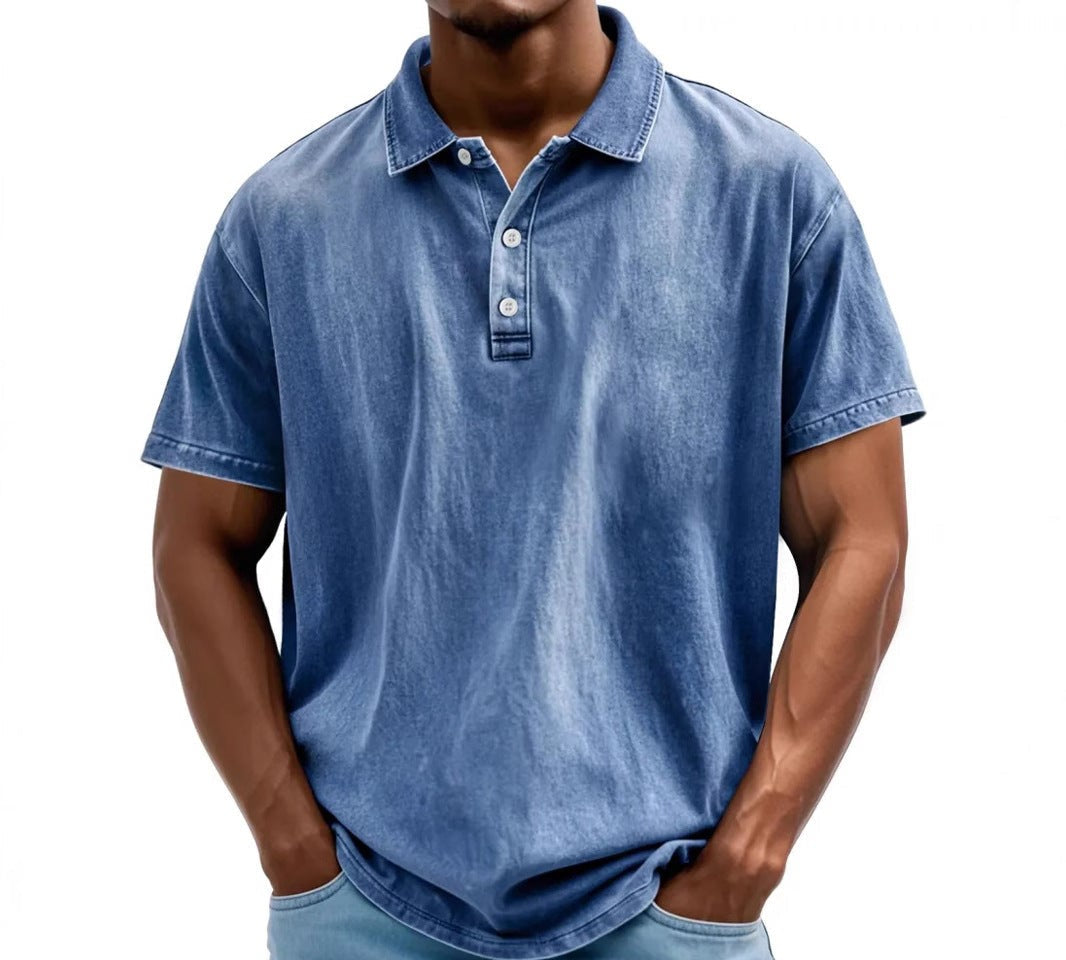 Men's Washed Polo Shirt
