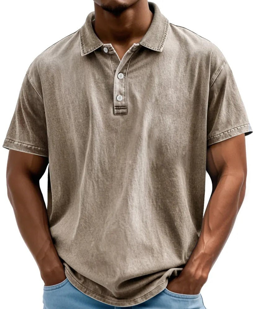 Men's Washed Polo Shirt