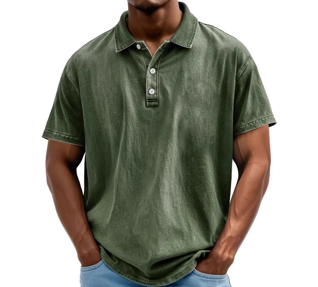 Men's Washed Polo Shirt
