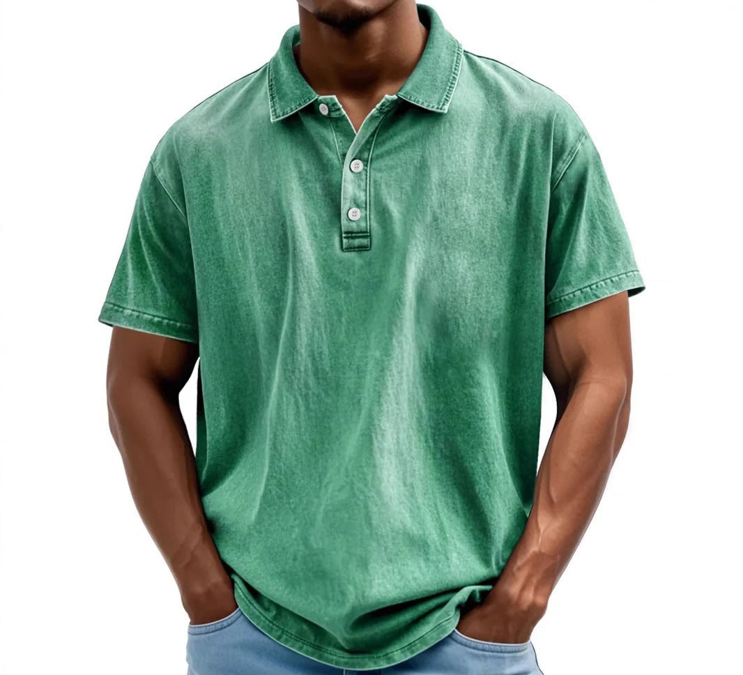 Men's Washed Polo Shirt