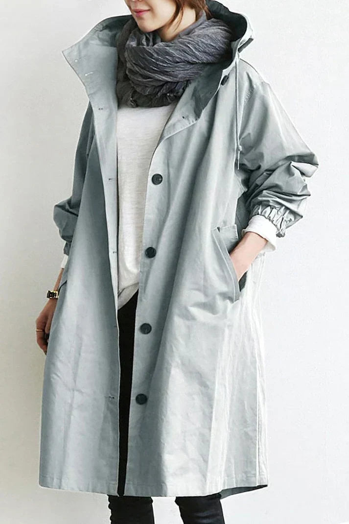 Men's Waterproof Hooded Trench Coat