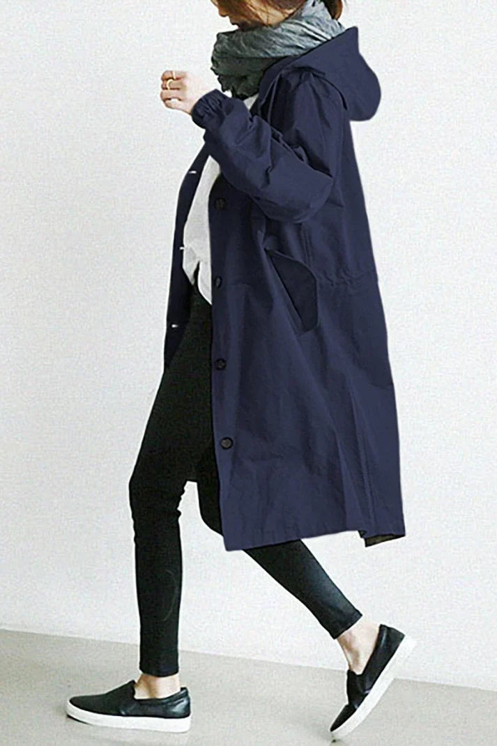 Men's Waterproof Hooded Trench Coat