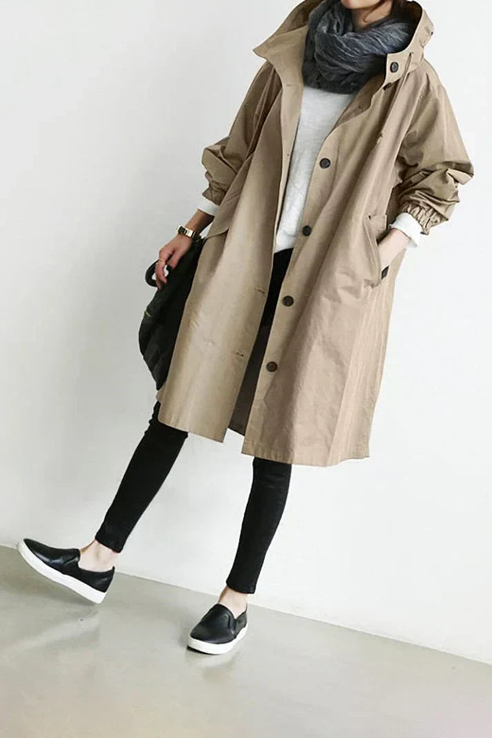 Men's Waterproof Hooded Trench Coat