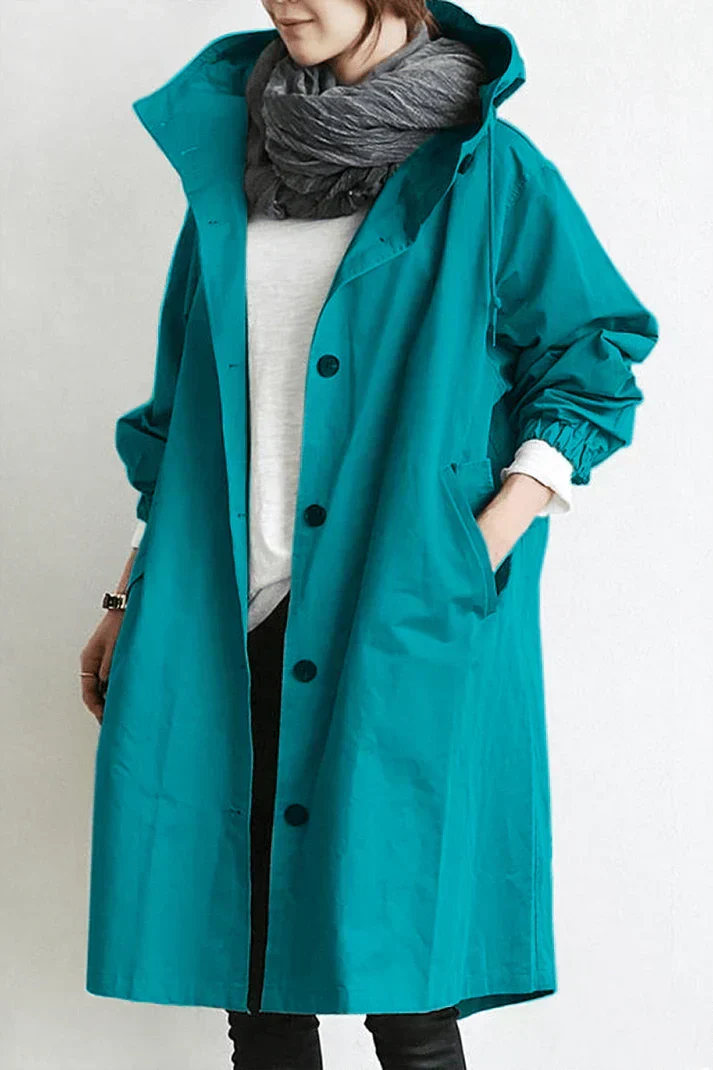 Men's Waterproof Hooded Trench Coat