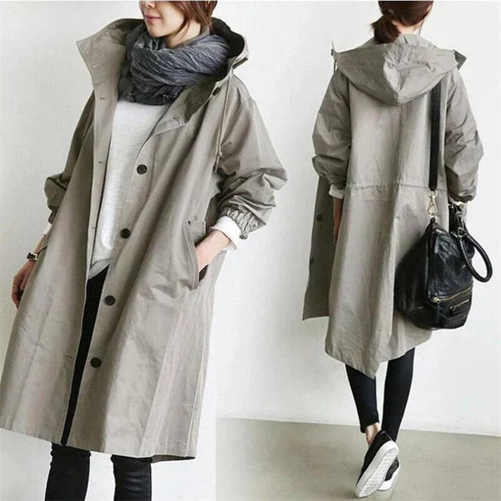 Men's Waterproof Hooded Trench Coat