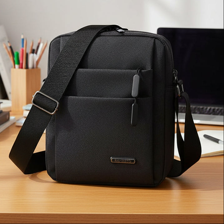 Men's Waterproof Shoulder Bag with Anti-Theft Design for Everyday Use
