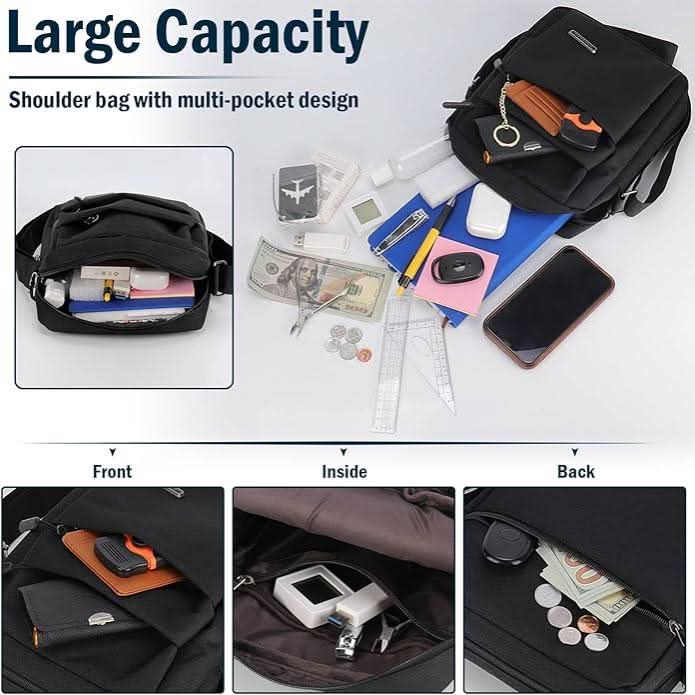 Men's Waterproof Shoulder Bag with Anti-Theft Design for Everyday Use