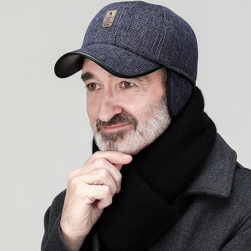 Men's Winter Baseball Cap with Ear Flaps