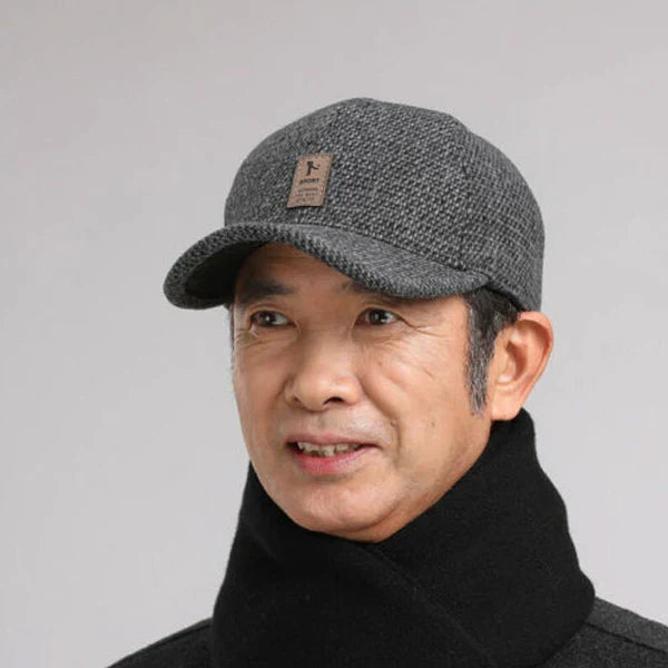 Men's Winter Baseball Cap with Ear Flaps