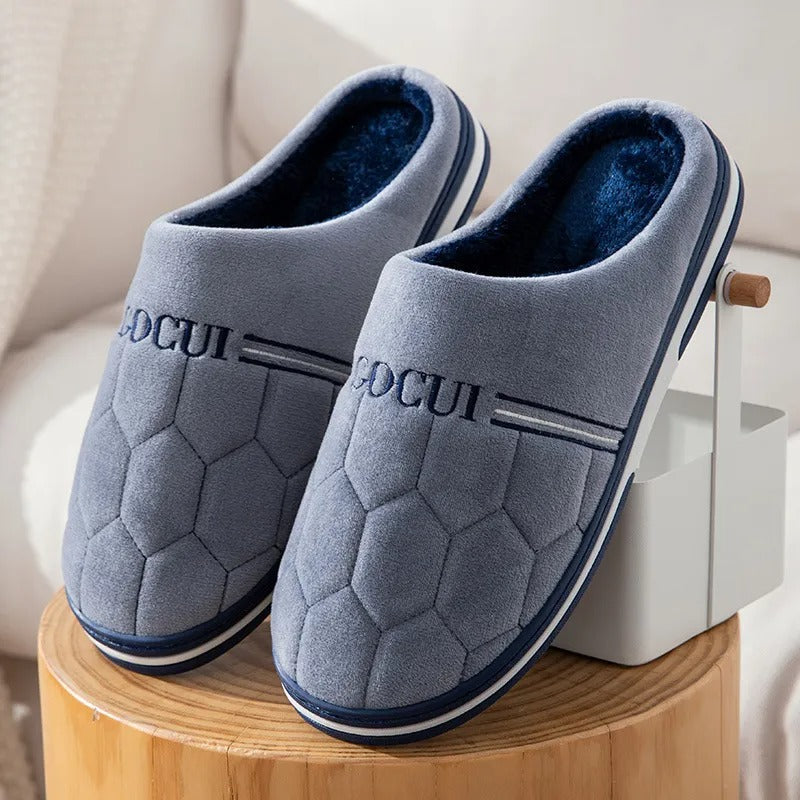 Men's Winter Comfort Slippers with Thick Sole
