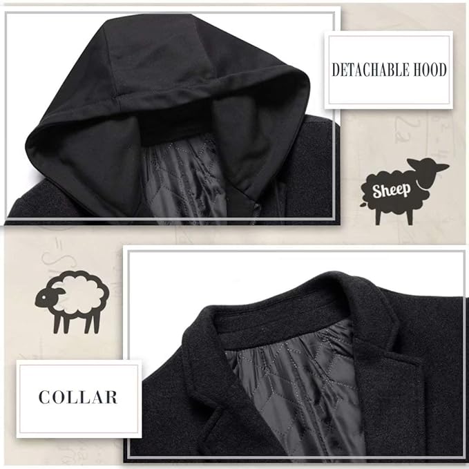 Men's Winter Trench Coat