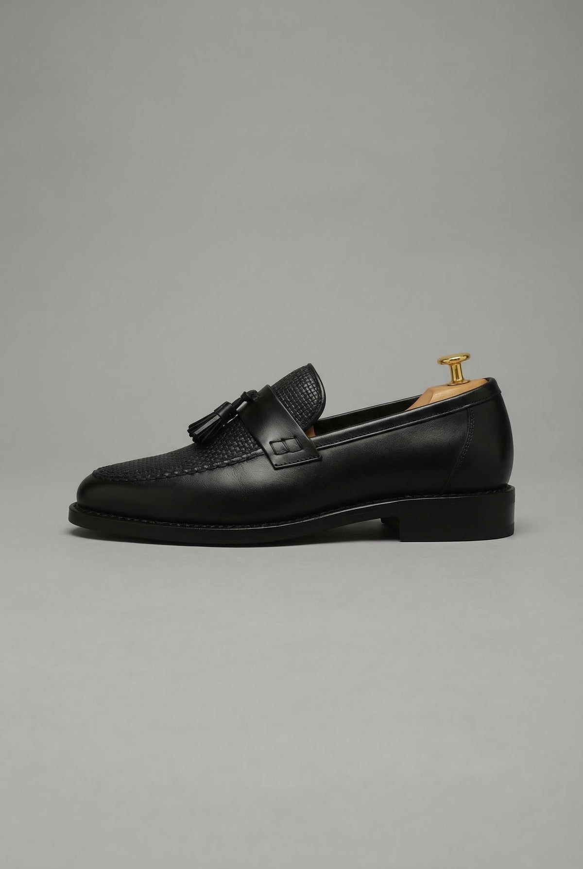 Men's Woven-Vamp Tassel Slip-On Dress Loafers