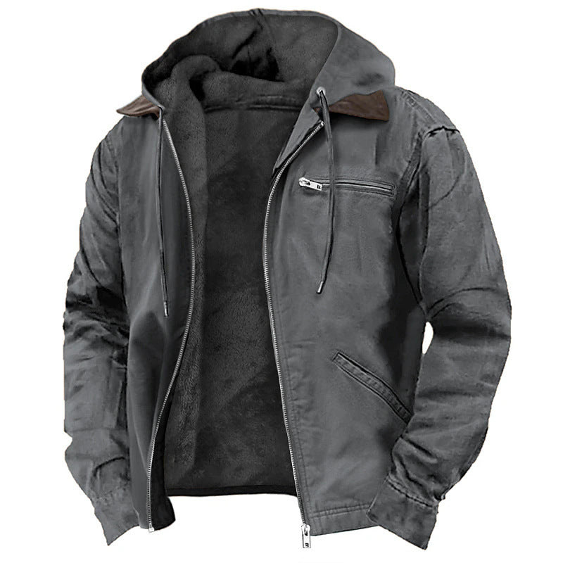 Men's Zip-Front Hooded Jacket